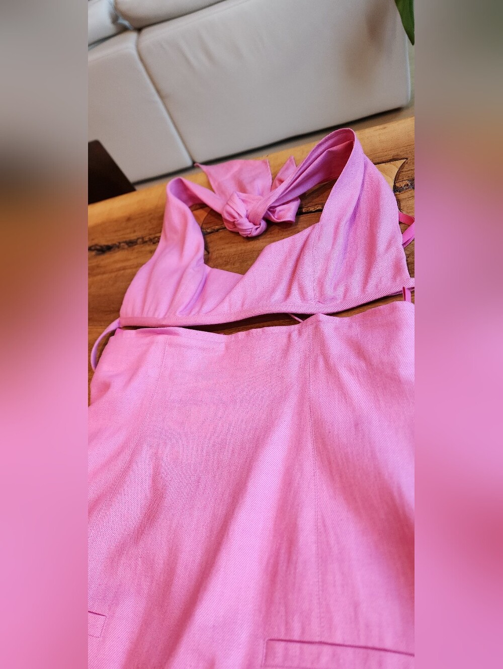 Jacquemus Pink Limao Cutout Mini Dress Size M - Picture 9 of 13